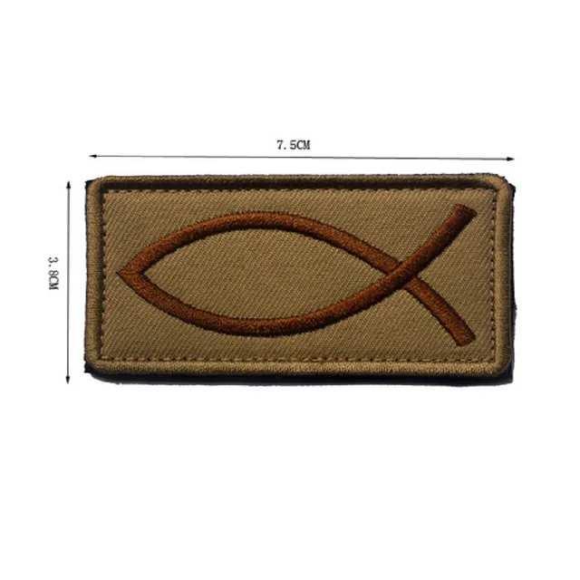 Военные тактические нашивки JESUS FISH CHRISTIAN USA CRUSADER ICHTHYS военные нашивки|us patch|patches