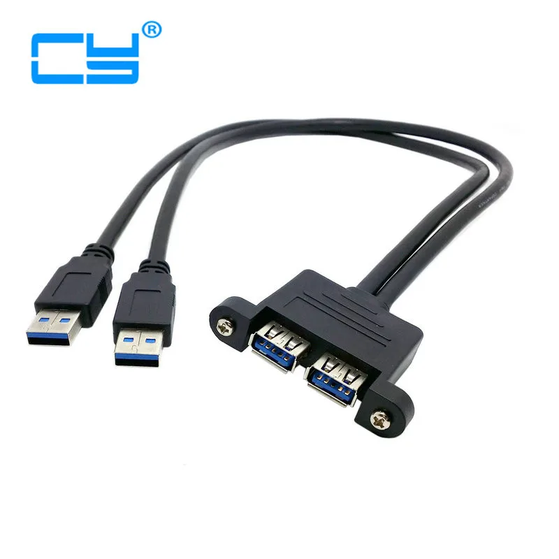 3 фута 100 см комбинированный двойной USB 0 кабель удлинитель с винтовыми