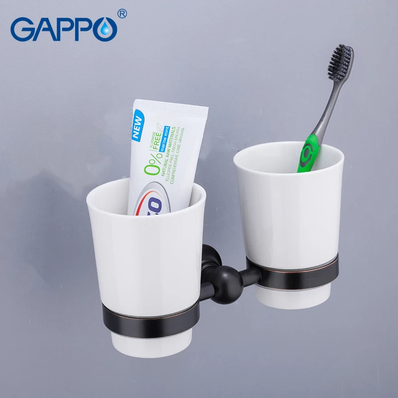 GAPPO стаканчик Держатель двойной зубной щетки держатель чашки для настенное