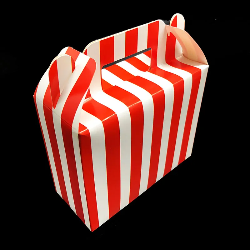 

12pcs/lot Red Stripes theme candy boxes Red Stripes party decorations Red Stripes gift boxes baby shower wedding party supplies