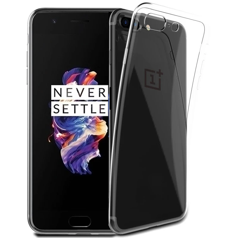 Для OnePlus 5 Ультратонкий Прозрачный мягкий силиконовый чехол для телефона из ТПУ One