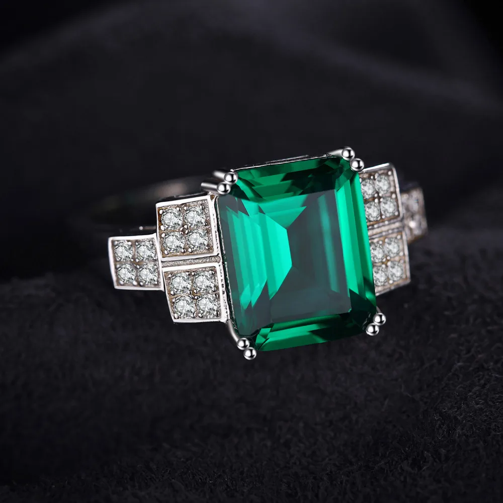 Jewelrypalace 2.7ct Nano русские создали Изумруд себе кольцо для Для женщин реальные 925
