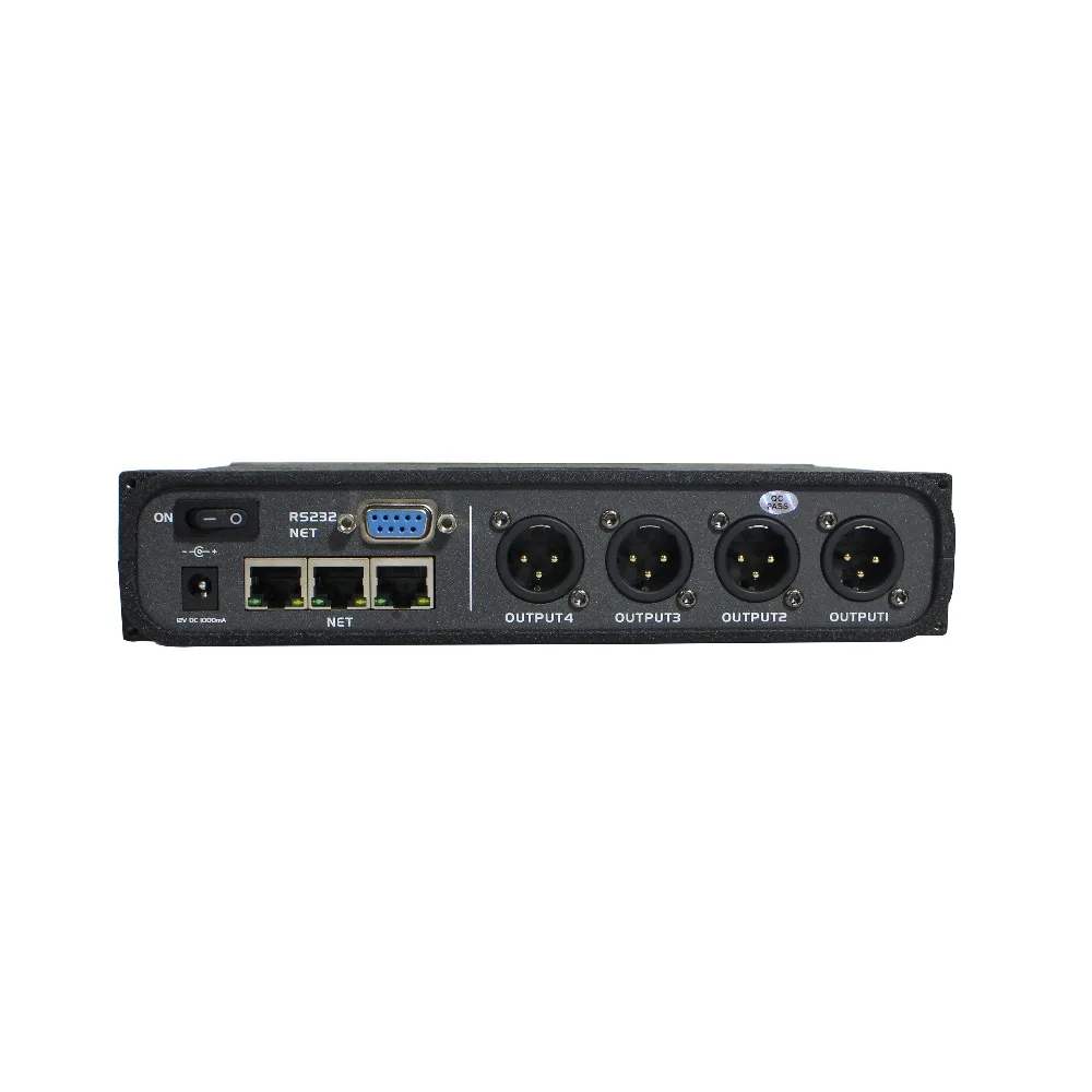 Dante аудио IP сетевой передатчик 4 в 4 из Dante Audinate интерфейс с XLR, Контроль усиления, фантомное питание