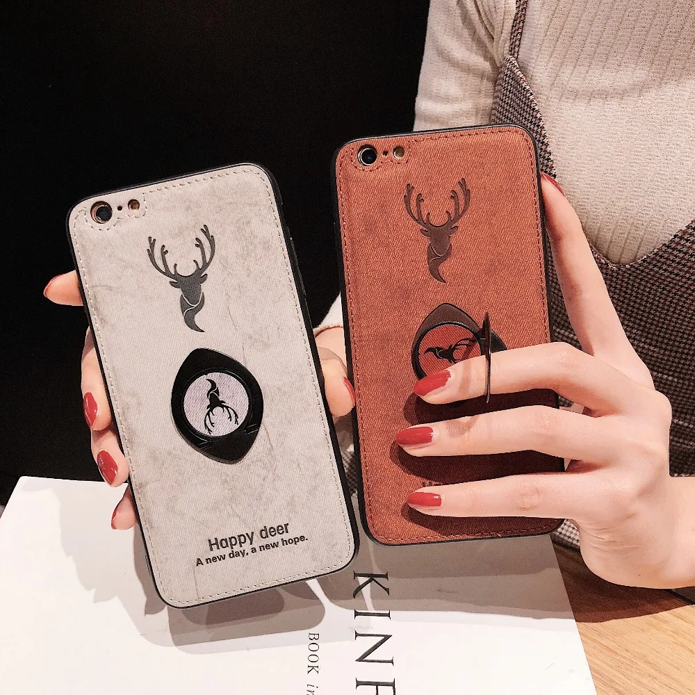 For vivo v11i v7 plus Z3i case cloth 3D Pattern Cute Deer TPU PC soft phone Case Magnetic Kickstand ring Car bracket |
