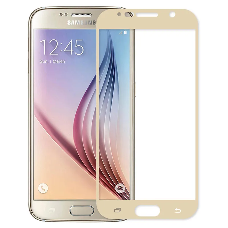 Для Samsung Galaxy S6 с полным покрытием Экран защитная пленка 9 H закаленное Стекло