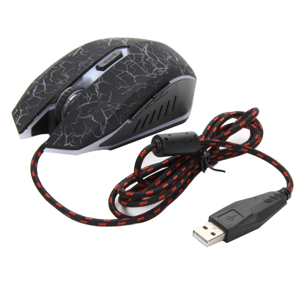 Профессиональная красочная подсветка 4000 dpi 6 кнопок оптическая USB Проводная игровая мышь Мыши эргономичная