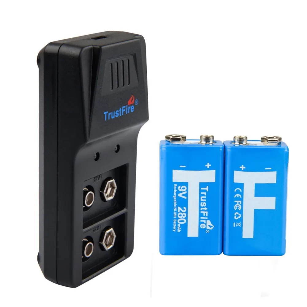 TrustFire 2 шт. 9 в 280 мАч Ni MH низкий саморазряд перезаряжаемый аккумулятор с Trustfire В