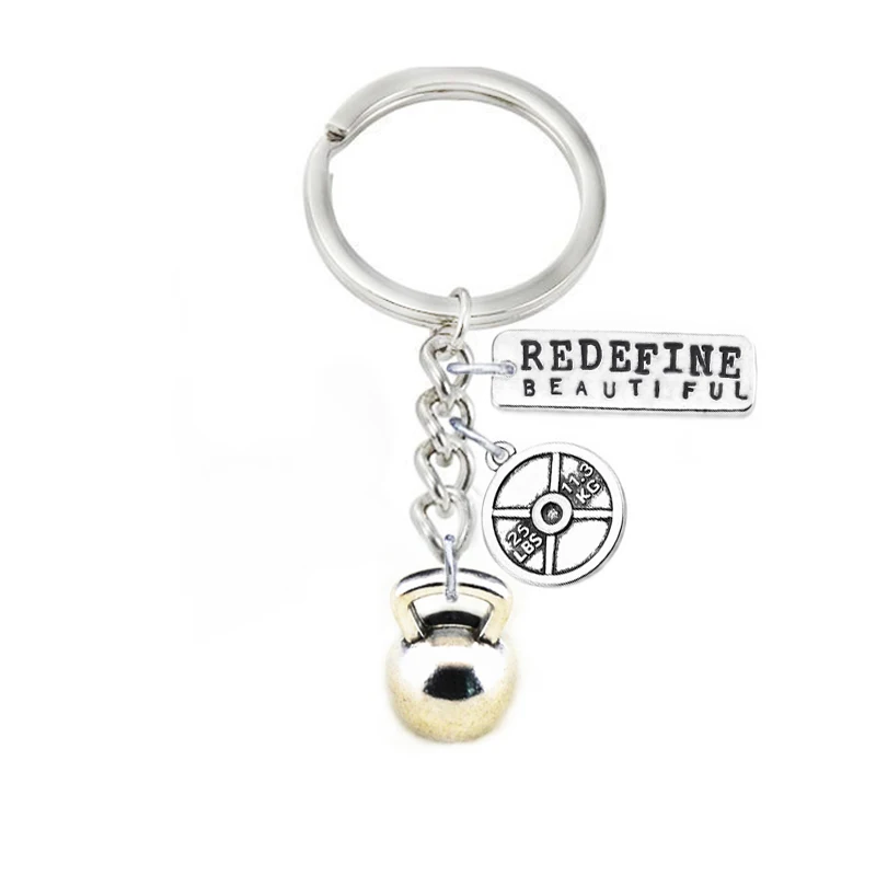 DOUBLE NOSE Alloy Metal Hot Sale Weight Plate Kettle Bells Redefine Beautiful Keychains &amp Key Rings For Men | Украшения и