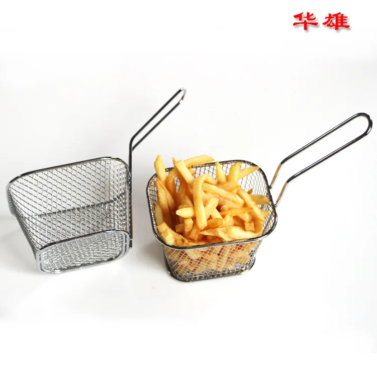 Stainless Steel Mini French Deep Fryers Basket Net Mesh Fries Chip Kitchen Tool | Дом и сад