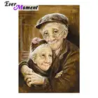 Ever Moment DIY Алмазная краска, теплые старые пары, обнимающие 5D алмазная краска, вечная любовь, милый дом, семья, полное ремесло, ASF1017