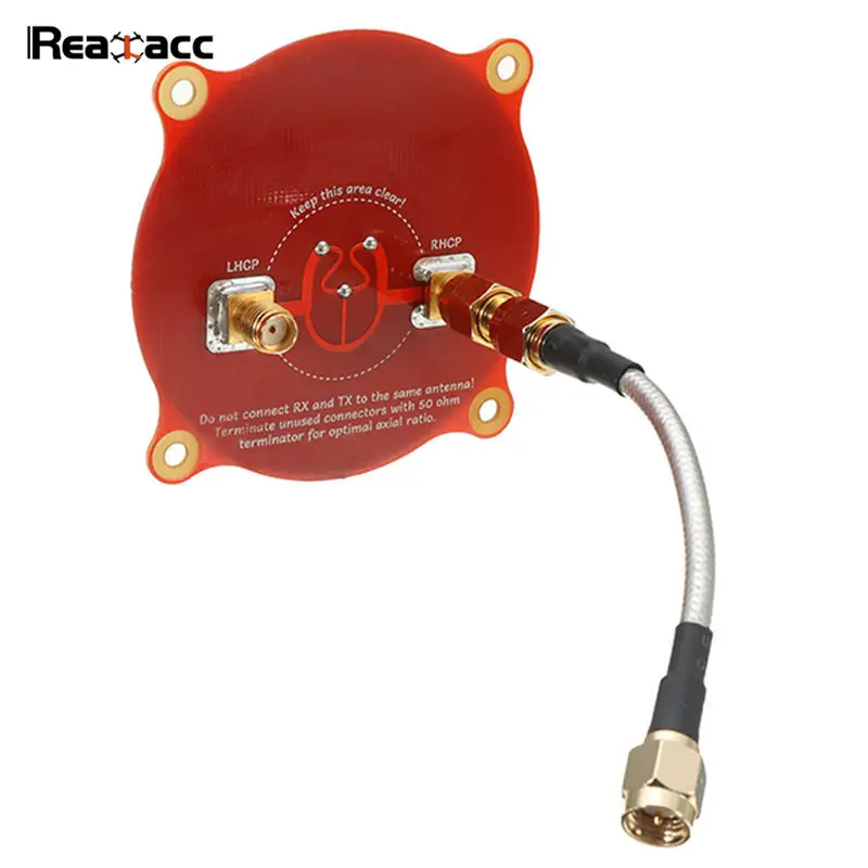 Антенна Realacc 5 8 ГГц 9.4dBi с тройной подачей SMA / RP направленная круговая