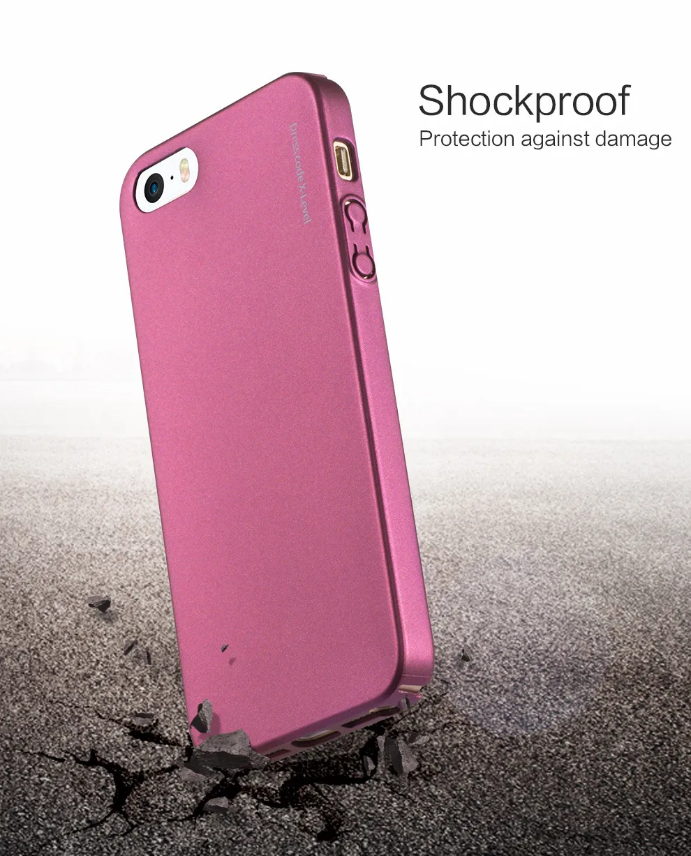 Для iPhone 5 5S SE матовый Силиконовый чехол X-Level Guardian тонкий мягкий из ТПУ для Apple |