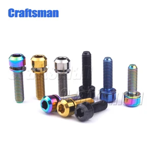 Титановый болт M5x16, M5X18, m5x20 мм, титановая прокладка шурупы с шайбой для фиксированного руля велосипеда