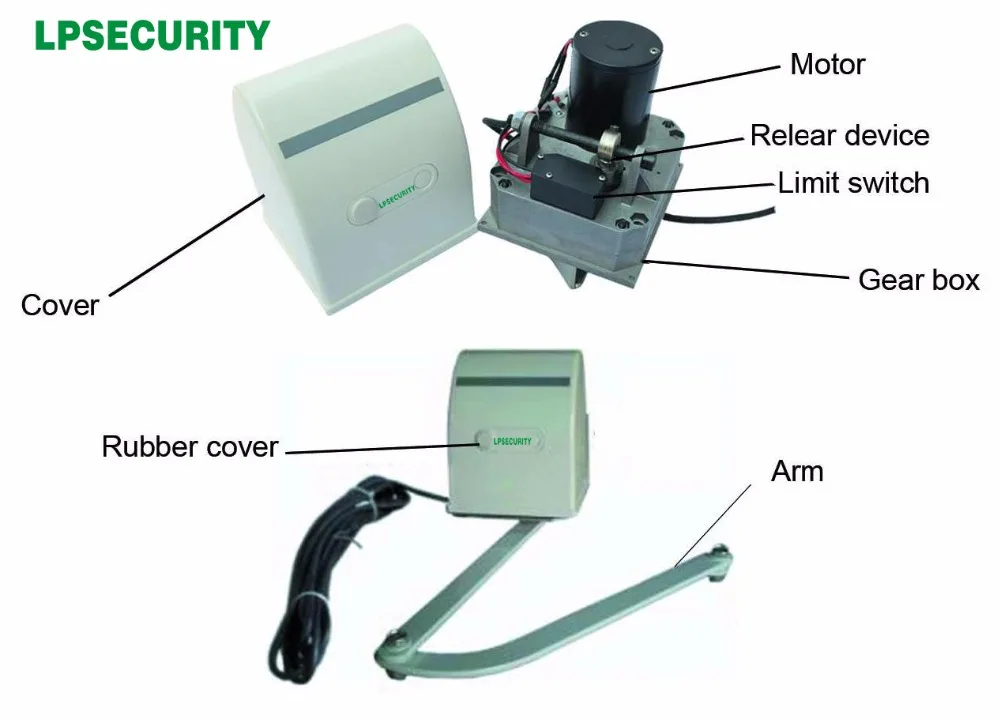 24vdc Curve arm gate opener с шарнирными рукоятками наружной автоматической системы