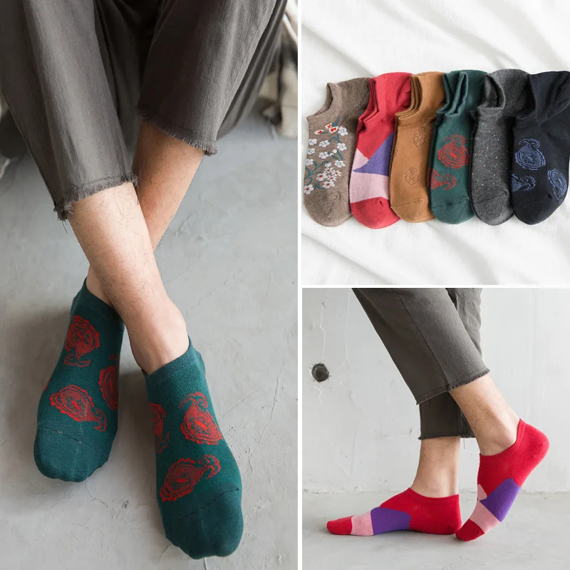 10Pairs short canister light stealth leisure color harajuku cotton man socks Europe tide restoring ancient ways ship women | Мужская
