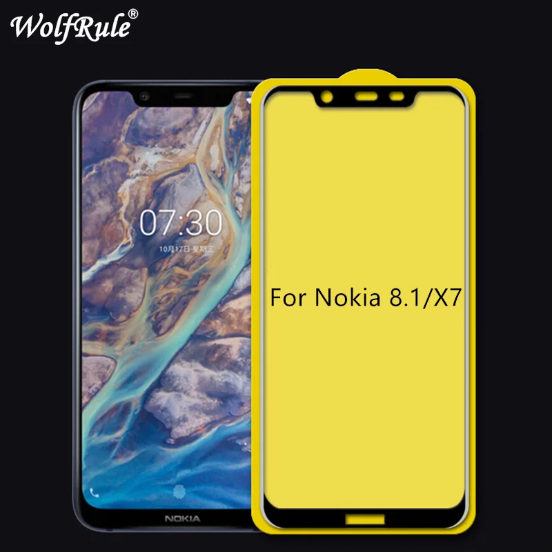 Для закаленного стекла Nokia X7 защита экрана стекло 8 1 6D полное покрытие и полный