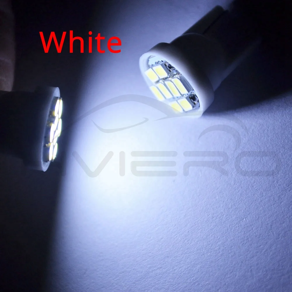 10X автомобильный Led T10 W5W 168 147 152 светильник номерного знака Лампа для багажника
