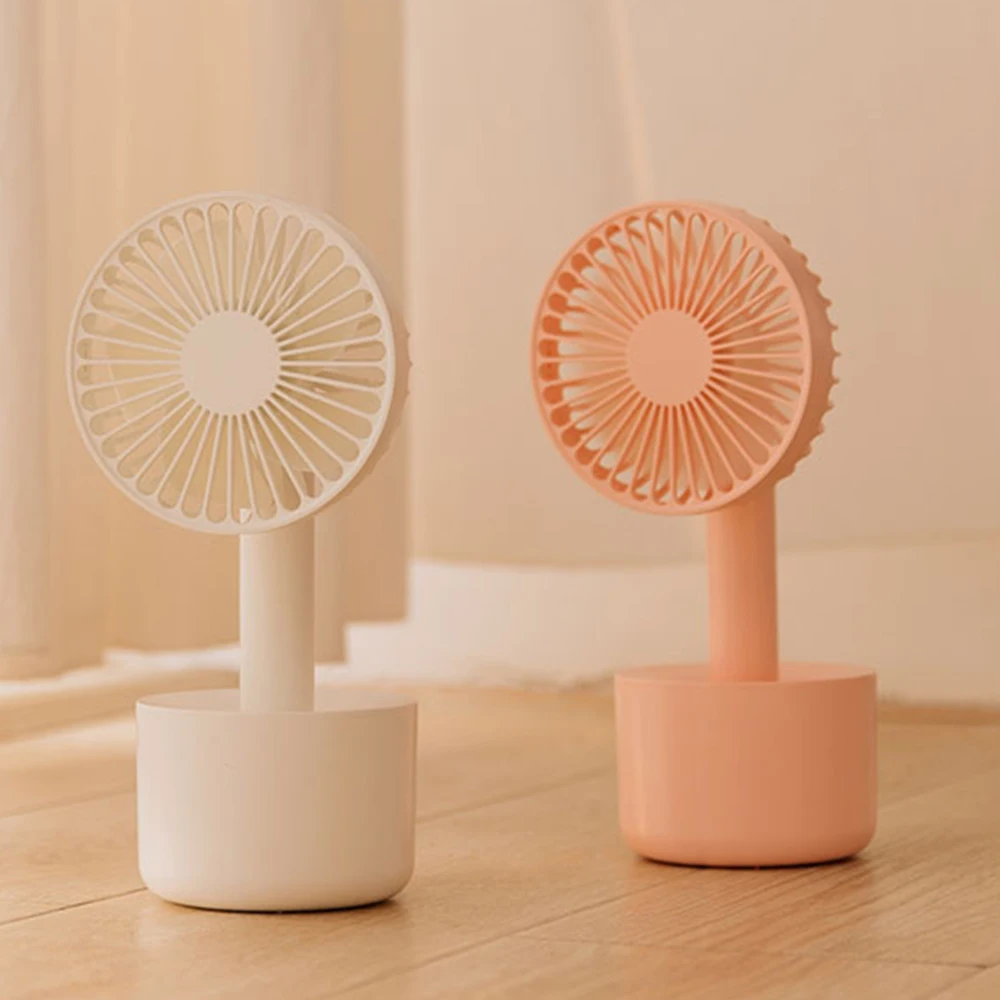 

Mini Daisy Fan With Base Portable Handheld With Rechargeable Built-in Battery 2000mAh USB Port Handy Mini Fan For Smart Home