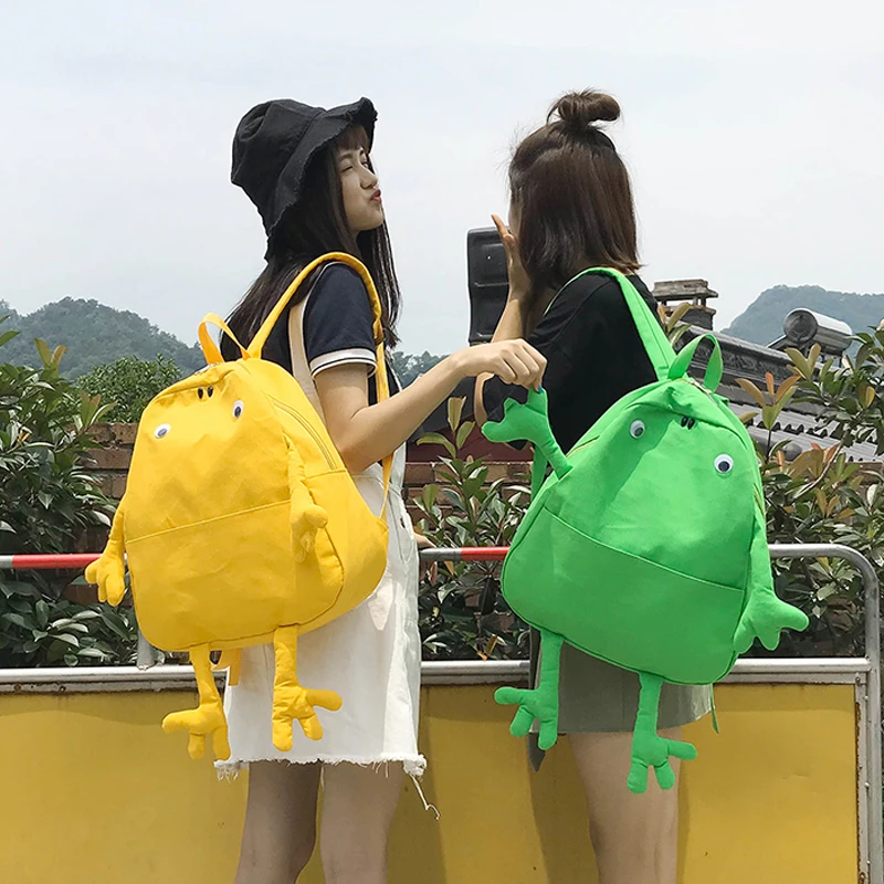 Kawaii школьная сумка 2019 Новинка лягушка школьный рюкзак ulzzang Harajuku Молодежные