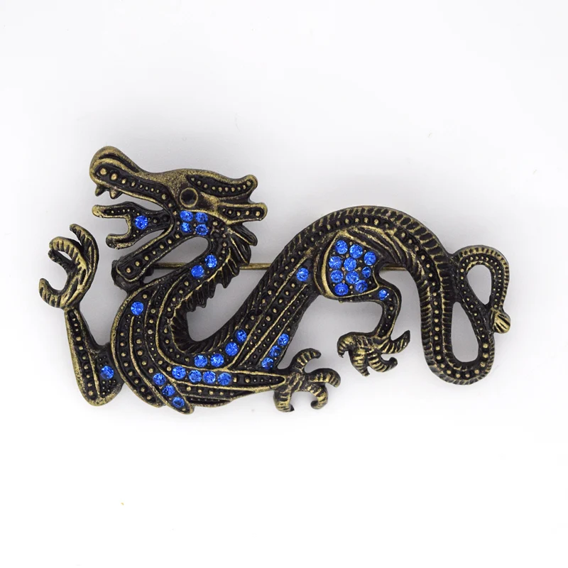 Броши В Форме Дракона стразы из античной бронзы C299 B4|pin brooch|dragon pindragon brooch |