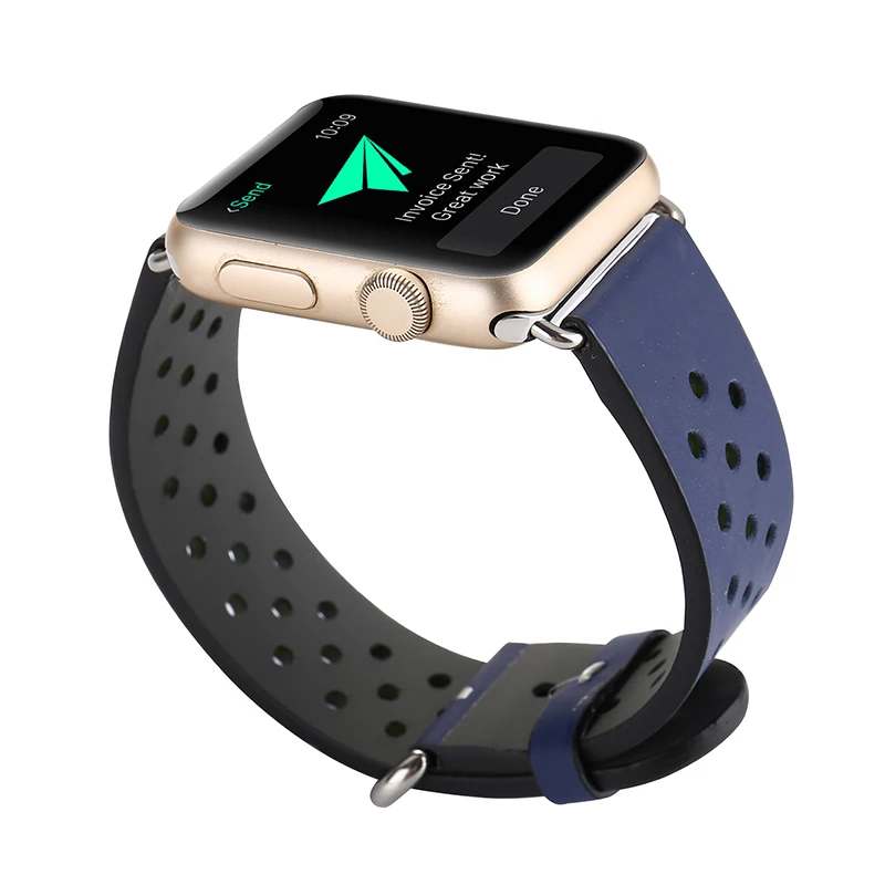 Ремешок из натуральной кожи для Apple Watch Band браслет смарт часов Series 1 2 3 38 42 мм