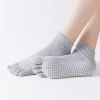 10 Носки для йоги, Нескользящие, с пятью пальцами, с открытой спиной, силиконовые Нескользящие носки с 5 носками, балетная одежда для фитнеса, хлопковые носки - Цвет: 10