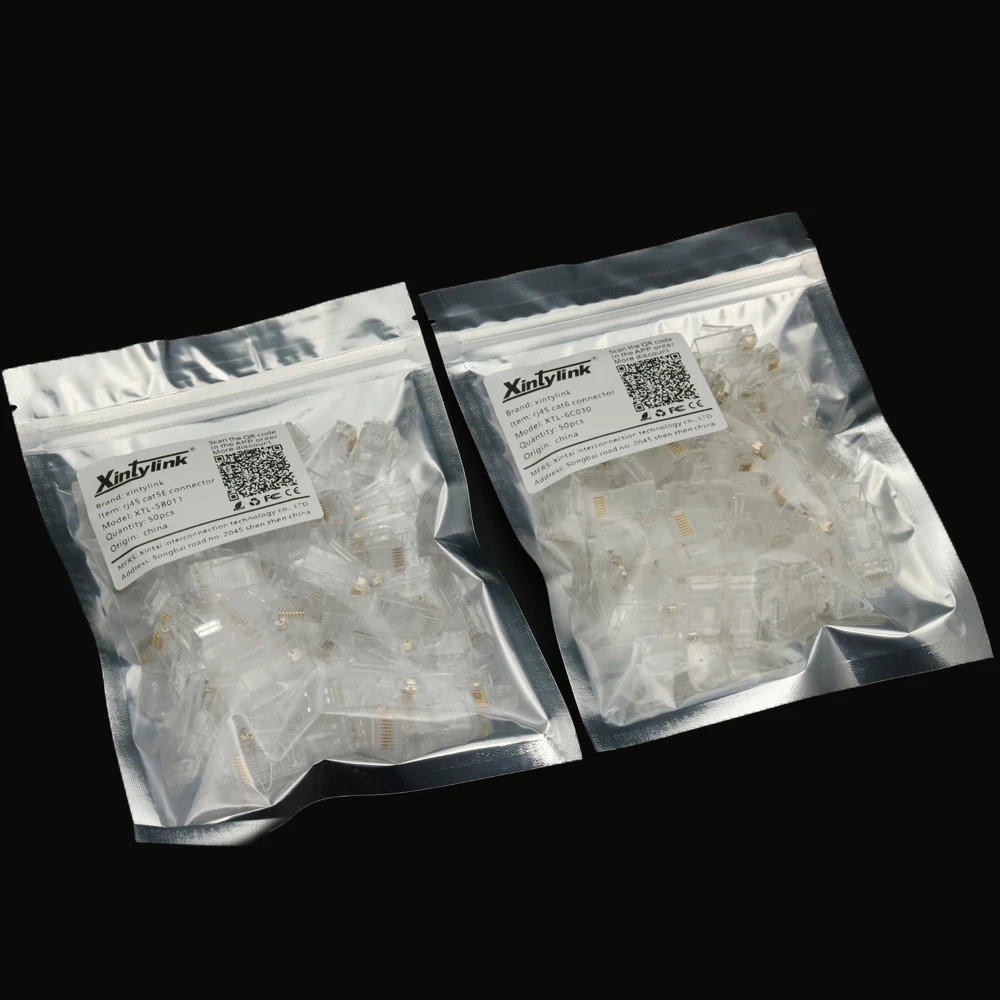 Сетевой Кабельный разъем Cat5E RJ45 8P8C EZ Cat6 RJ 45 сетевой штекер Cat 6 прозрачная головка