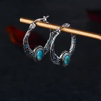 exquisite moonstone earrings boho vintage retro silver plated earrings for women jewelry gifts female party earrings