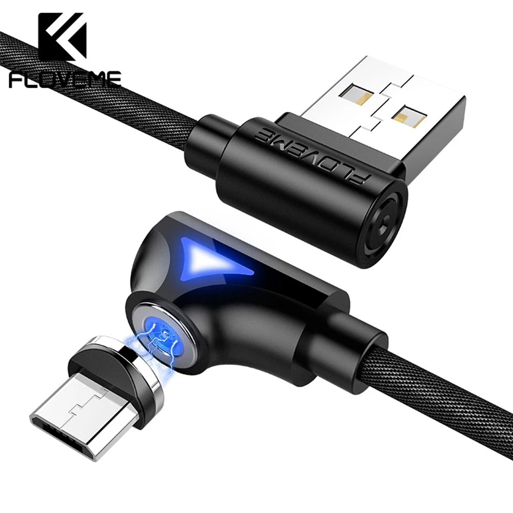 Зарядный кабель FLOVEME Micro USB для Xiaomi Redmi 4X 5A 8 A1 Note 5 СВЕТОДИОДНЫЙ Магнитный зарядный