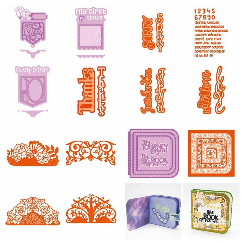Life's Journey Keepsake основа для металлических режущих штампов трафарет Diy бумажные