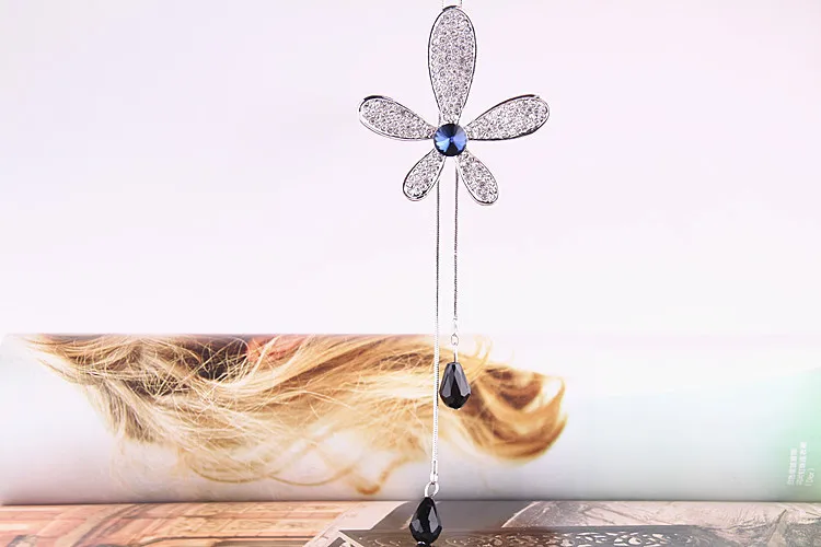 Цельнокроеное платье блестящие полный горный хрусталь цветок свитер цепи сплава