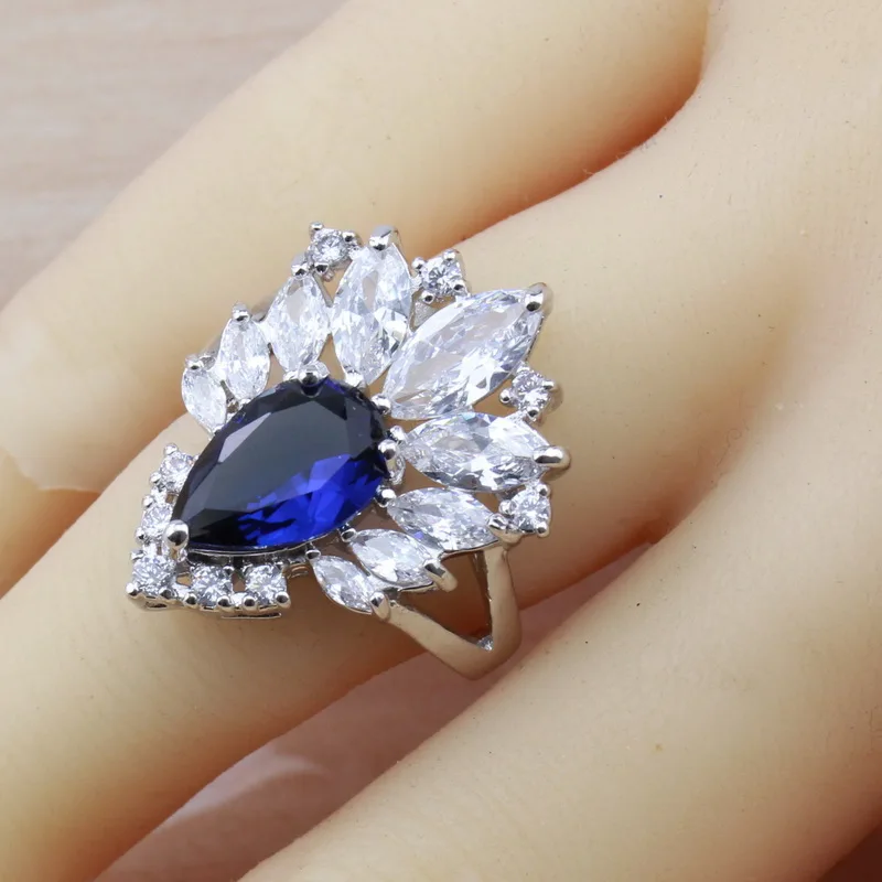 Женский комплект ювелирных украшений с австрийским кристаллом и натуральными