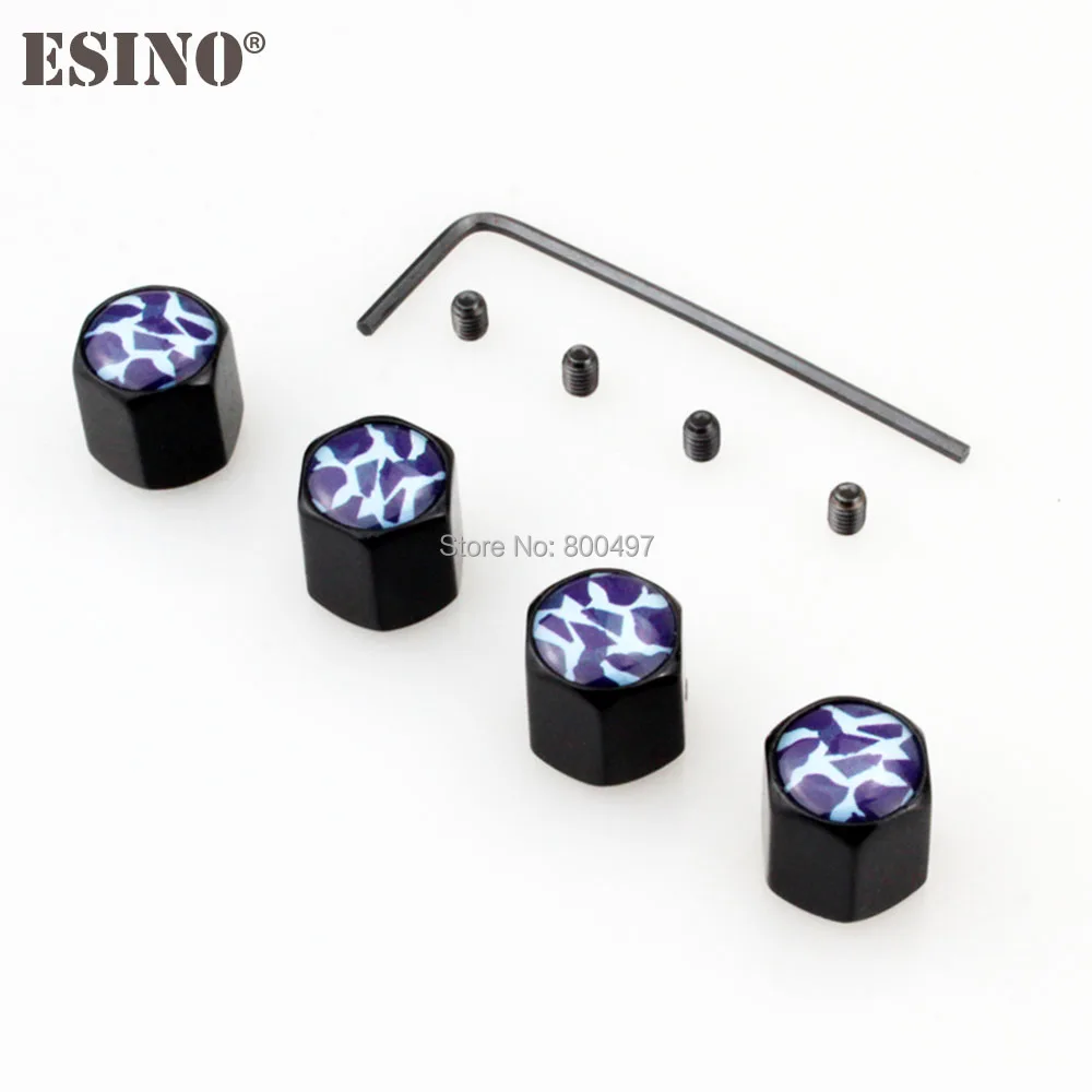 

40 x Car Styling Navy Camouflage Color Anti-theft Stainless Wheel Tire Valve Stems Caps Car Wheel Tire Stem Air Valve Caps