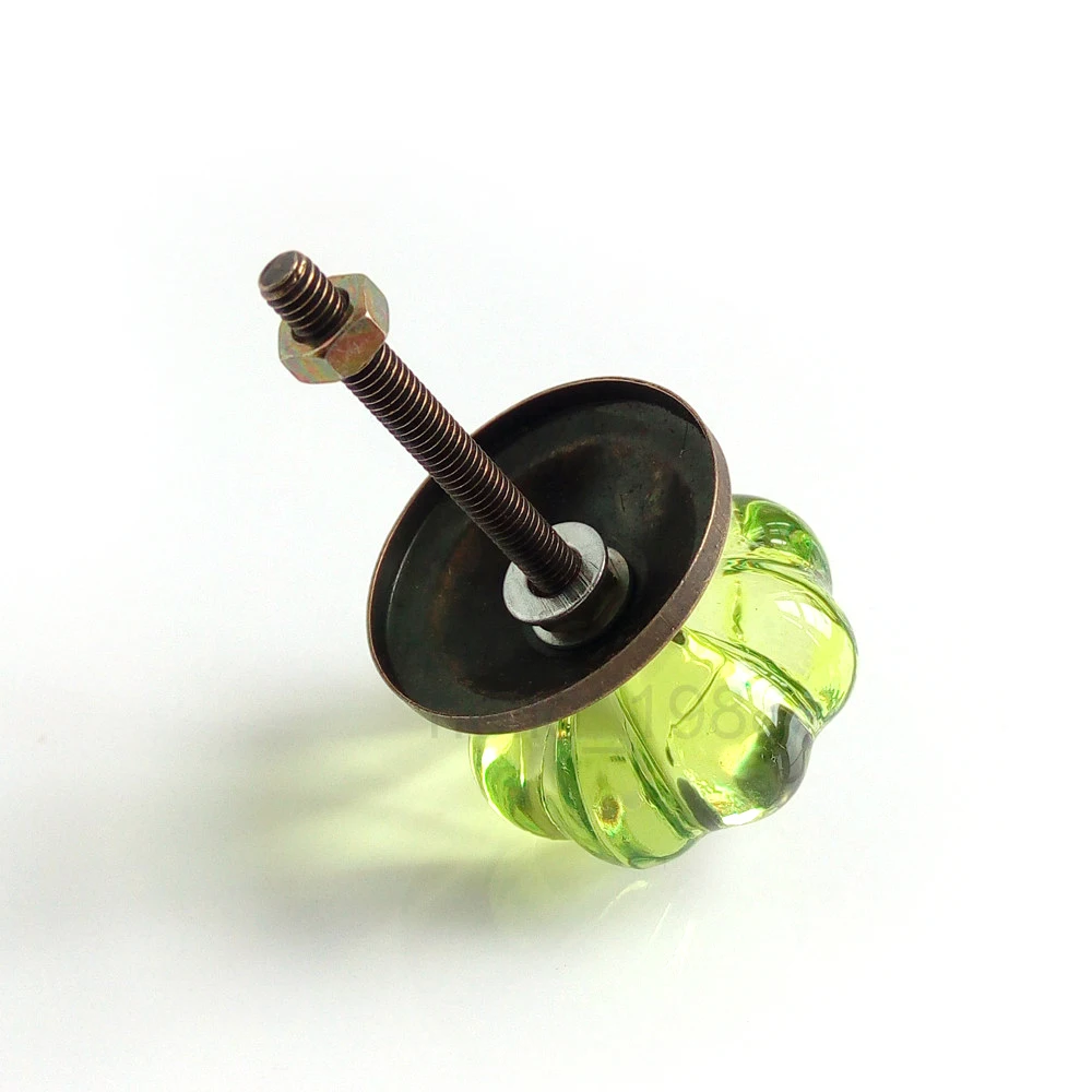 Зеленая акриловая ручка шкафа 34 мм для выдвижного ящика мебели кухни комода |