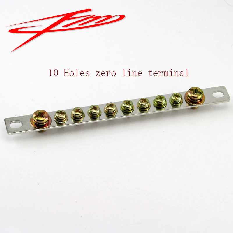 250V 15A 5way 7 Way 10 way прямой заземляющий провод ряд медный Электрический бар клеммный