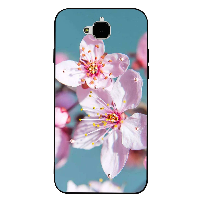 Блестящий Алмазный чехол для Huawei honor 4C 5C 6C Pro 5X 5A 6A 6X роскошный со стразами и вишней