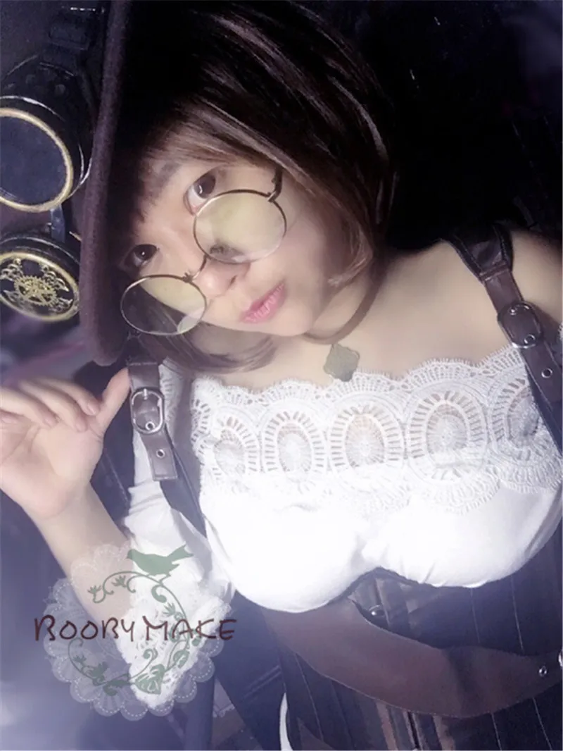 Ретро панк унисекс вечерние коричневые плоские шляпы Винтаж стимпанк снаряжение