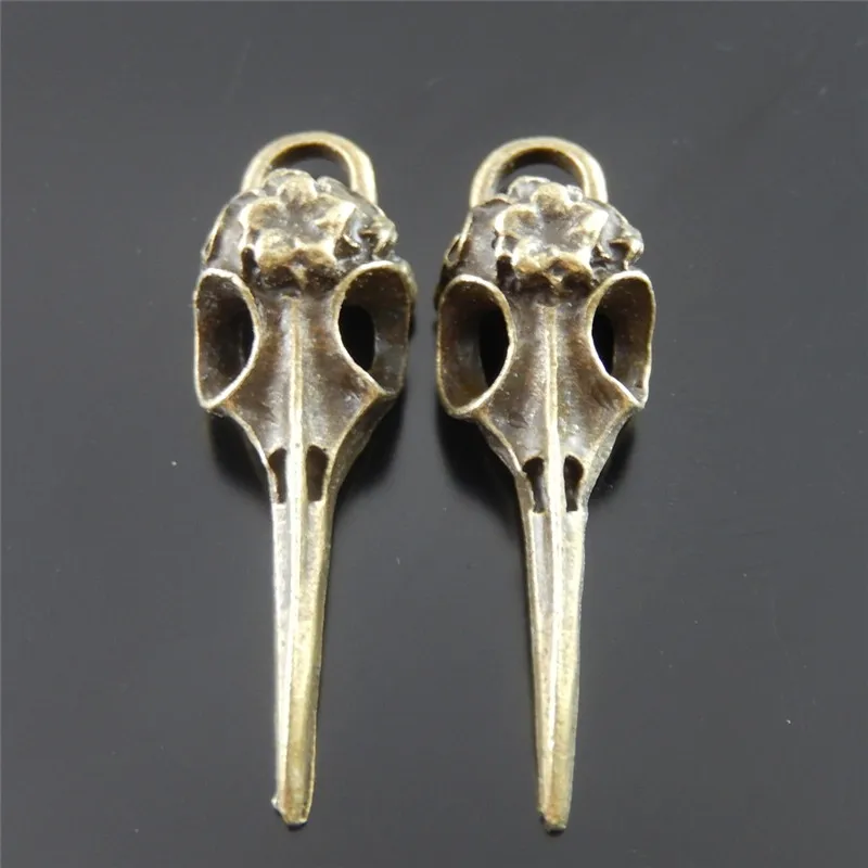 5 шт. подвеска в виде черепа головы птицы|charms antique bronze|charms antiquemini charms |