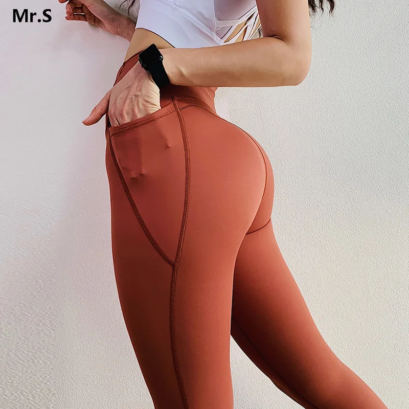 

Le Nakai Orange Power Yoga Pants High Wasted Sports Legging Push Up Fitness Gym Tights Flex Booty Leggings Scrunch Butt leggings