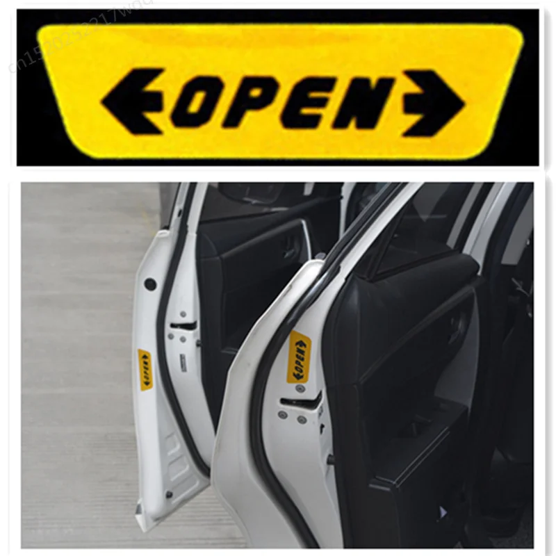 4 шт./компл. автомобильные Стайлинг открывающиеся Предупреждение ющие наклейки