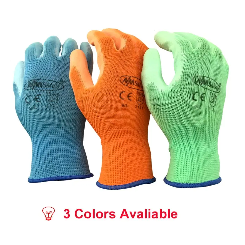 3 пары антистатические ESD Защитные Перчатки Нескользящие промышленные защитные рабочие перчатки - Цвет: PU1350FP -Colors
