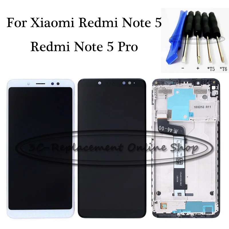 100% протестированный белый/черный ЖК дисплей для Xiaomi Redmi Note 5 / Pro MEG7S + дигитайзер