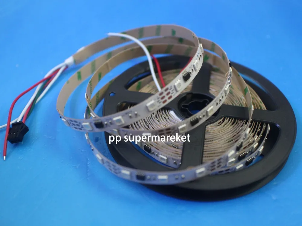 5 м/рулон 16.5ft DC12V ws2811 2811 ic 5050 SMD rgb полоса Адресуемая 30 светодиодов/м Светодиодная