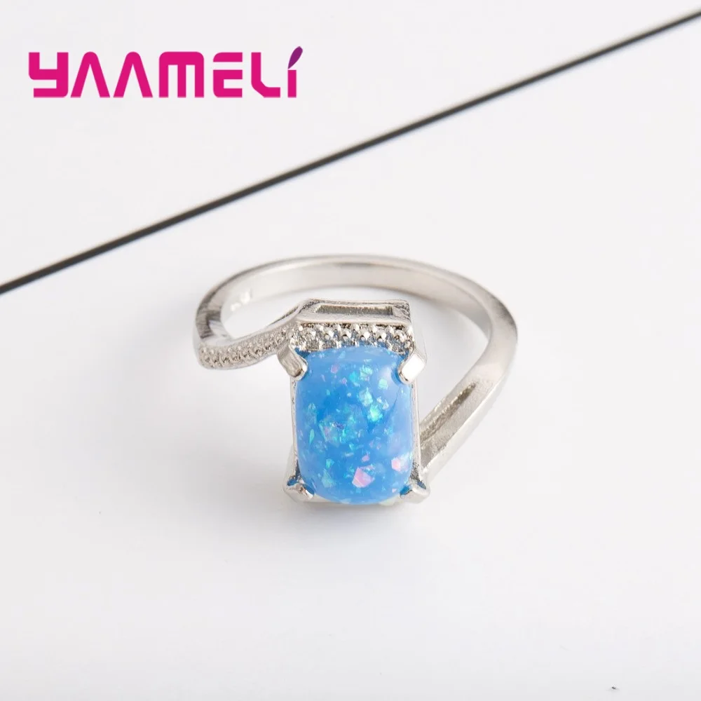 Лидер продаж большое кольцо YAAMELI с широким голубым опалом ювелирные изделия для