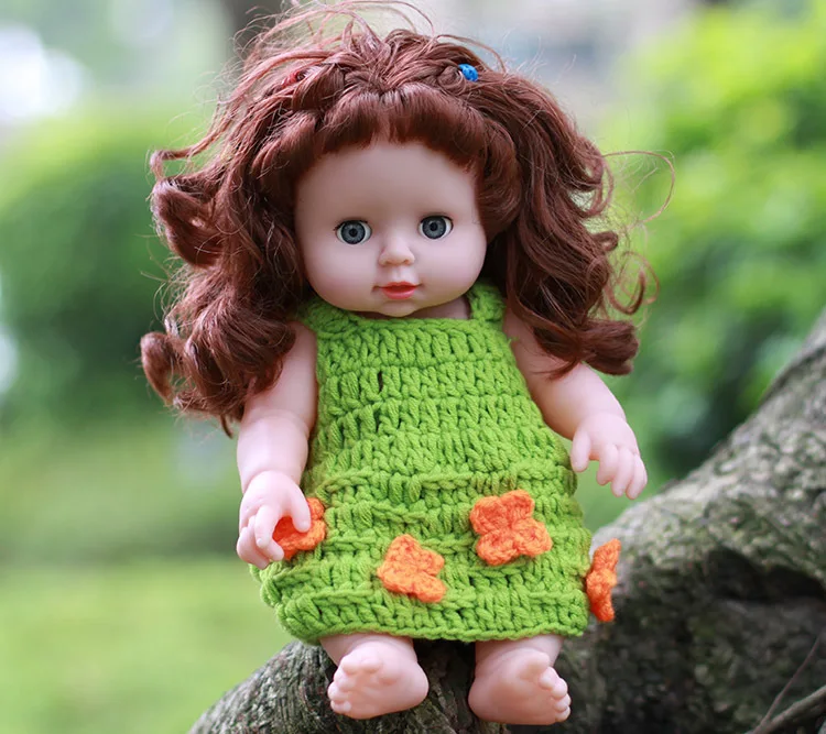 Мигающие глаза 30 см маленькие куклы Новорожденные мягкие реалистичные полностью