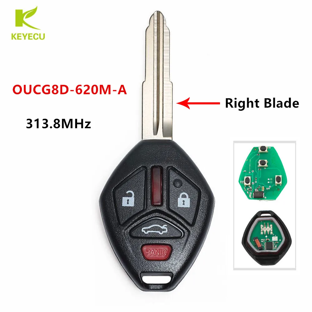 KEYECU Высокое качество без ключа вход OEM удаленный брелок 313 8 МГц 3 + 1 кнопка для