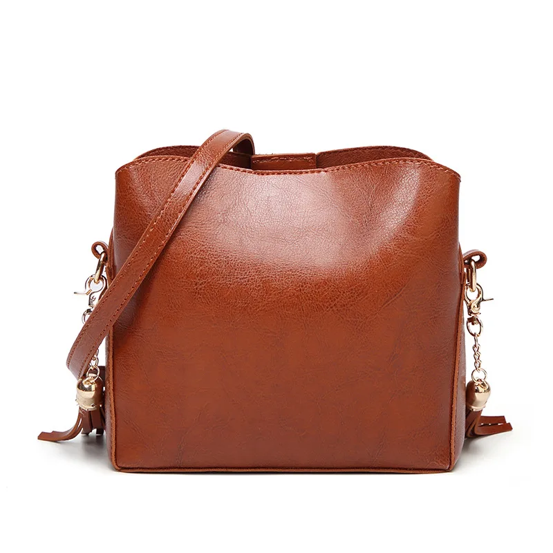Для женщин Сумки 2018 Новый сумки женские кожаные на плечо кисточкой сумочка Crossbody