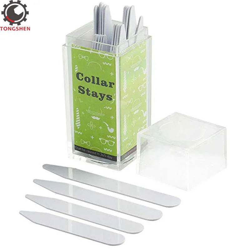 

120 шт 4 размера пластиковый воротник остается жестким пластиковым белый воротник остается костями жесткость пластиковые рубашки воротник П...