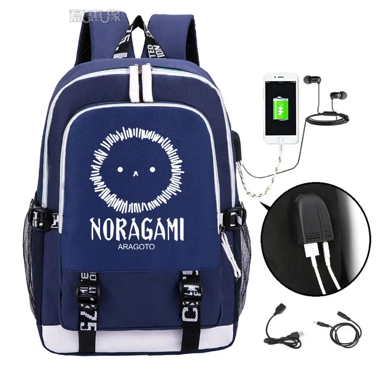 02 Аниме Noragami ARAGOTO Светящийся рюкзак модный мультяшный YATO Рюкзак Мужские школьные сумки USB Mochila - Цвет: 02