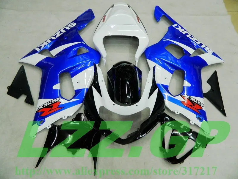 

100%Fit Fairing for SUZUKI GSXR600 GSXR750 K1 01 02 03 Blue GSXR600 750 01-03 GSX-R600 750 2001-2003 body kit Injection
